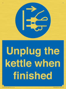 Unplug the kettle when finished
